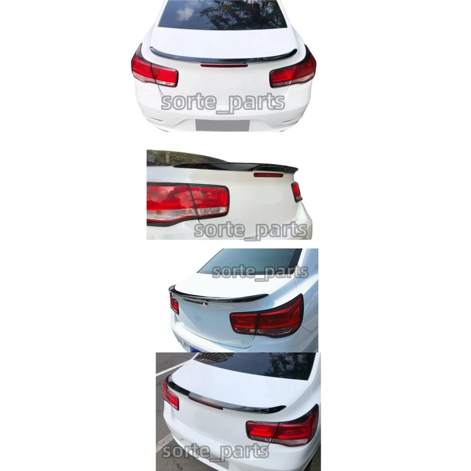 FOR 2013 2014 2015 CHEVY MALIBU Factory Style Rear Trunk Spoiler Wing GLOSS BLK Foto 3 de 4