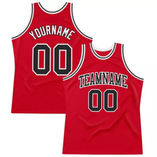 Custom Basketball Jersey Mens Red Stitched Na...