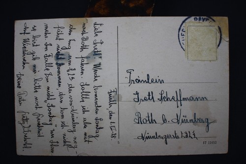 Postcard Fürth Bavaria City Hall N. Roth near Nuremberg 1928 - Picture 2 of 2