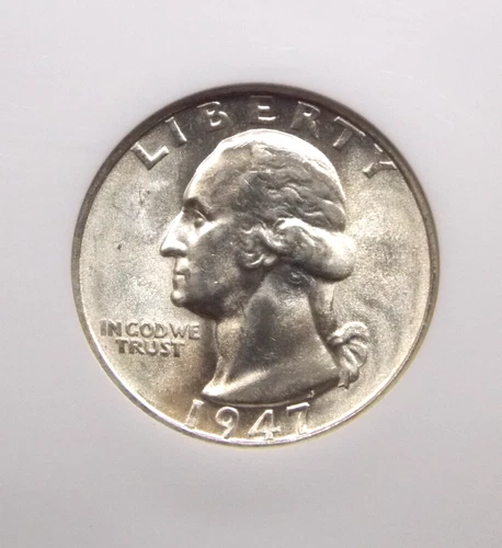 1947 "S" Washington SILVER Quarter 25c NGC MS64 #019 BU Uncirculated ECC&C, Inc