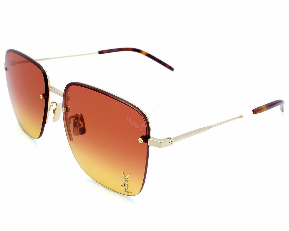 Occhiali da sole donna SAINT LAURENT lenti oro arancione 58 145MM SL 312 M 004