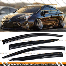 FOR 2016-2022 TOYOTA PRIUS JDM M STYLE 3D AERO WINDOW VISOR RAIN GUARD DEFLECTOR