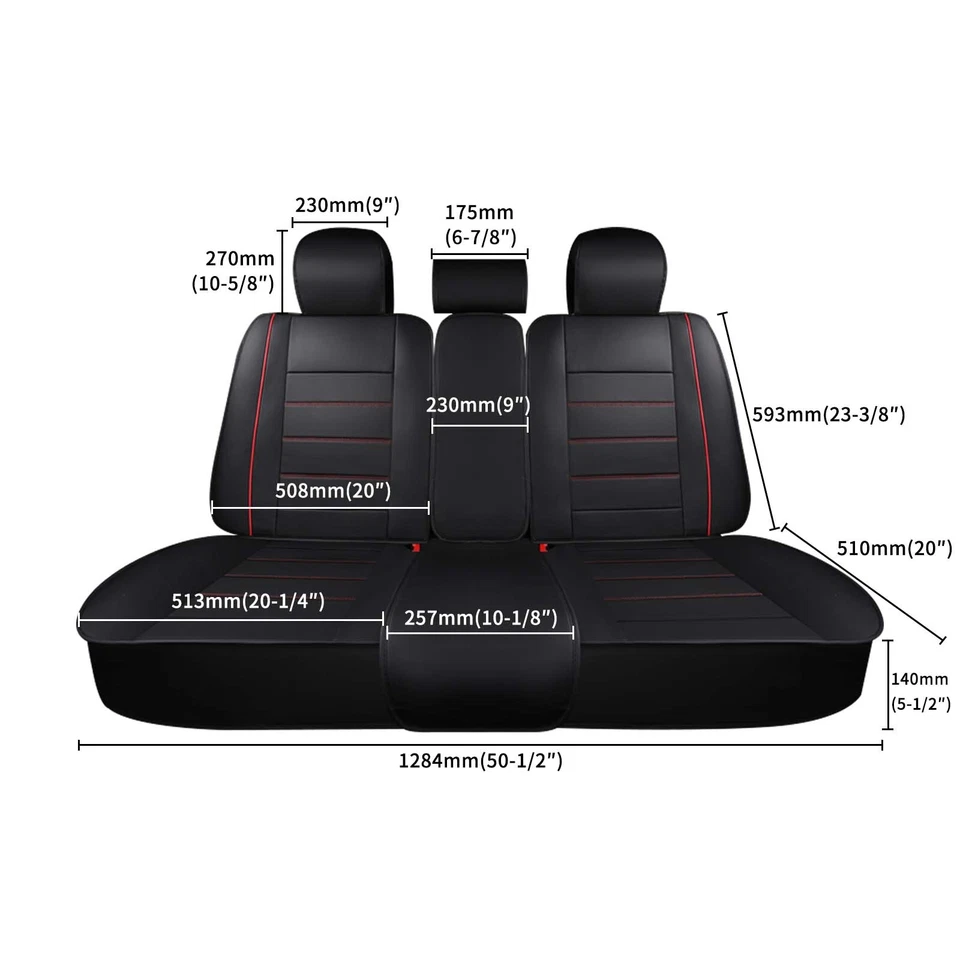 Juego completo de 5 fundas de asiento de coche cojín de cuero PU delantero trasero para Kia Optima 2001-2020 Foto 4 de 4
