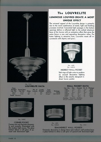 Art Metal Co. "Louvrelite" Streamline Art Deco Theatre Sconce c.1937 (2 Avail.) - Picture 3 of 8