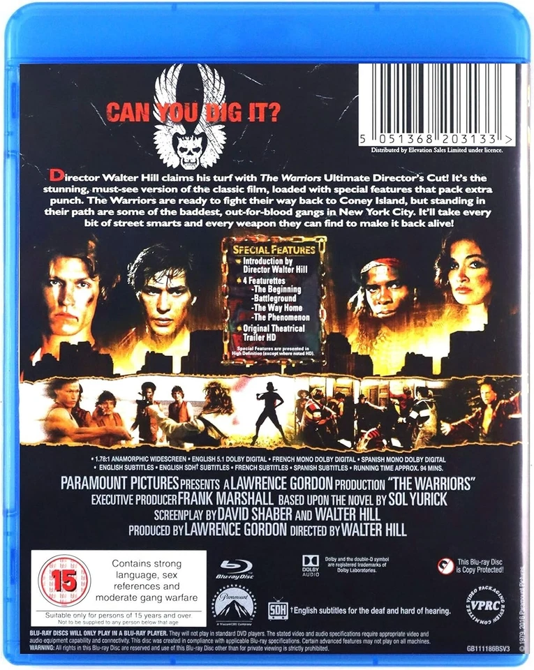 The Warriors (1979) Ultimate Director's Cut Blu-Ray NEW (USA Compatible) - Image 2 of 2