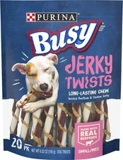 Bone Jerky Twists for Small/Medium Breeds - Grain-Free Beefhide & Chicken Dog Tr