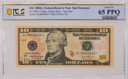 Fr. 2039-L* STAR NOTES - 2004A FRN - CONSECUTIVE SERIAL NUMBER - STAR NOTE SET - Picture 9 of 10