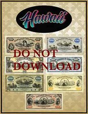 Poster Hawaii National Currency Print 16" X 20"