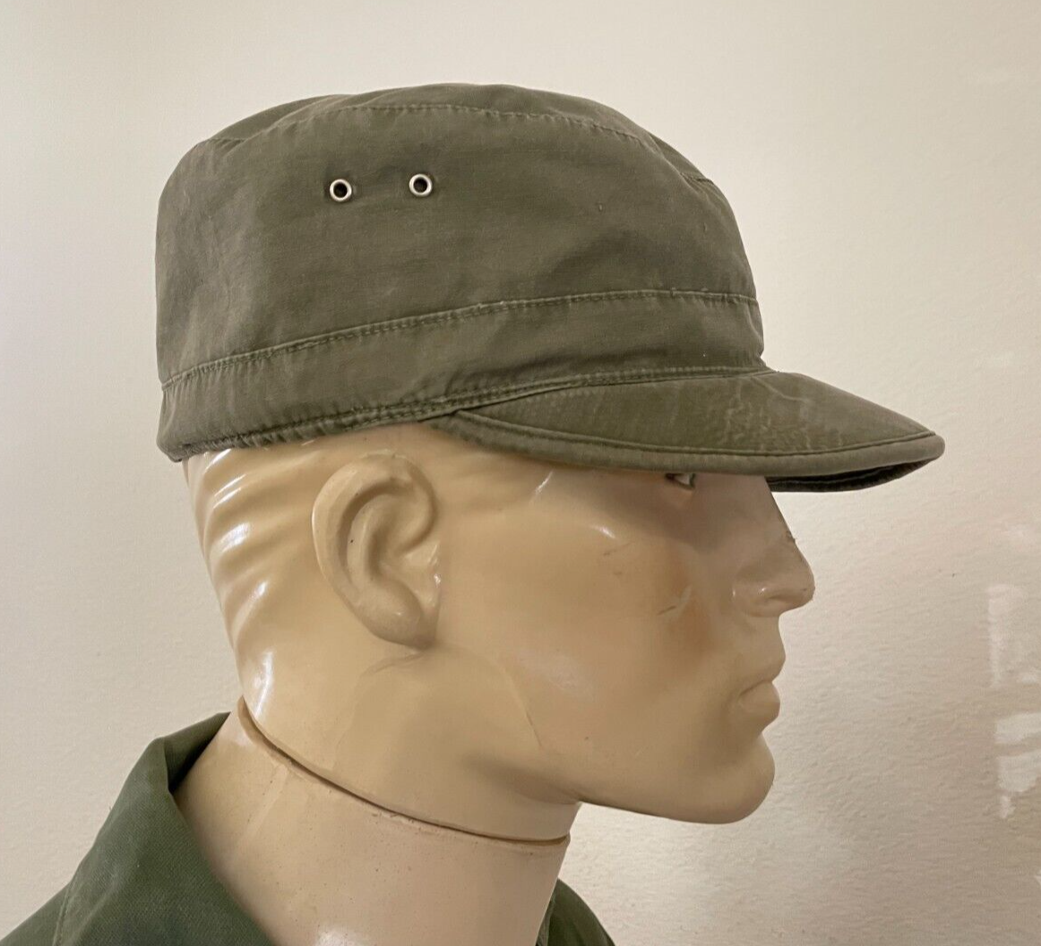 WWII G.I. M1943 1ST PATTERN O.D. COTTON FIELD CAP WITH VISOR