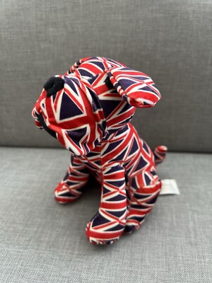 Historische Royal Palaces British Union Jack Stier Hund Plüsch Ornament gewichtet