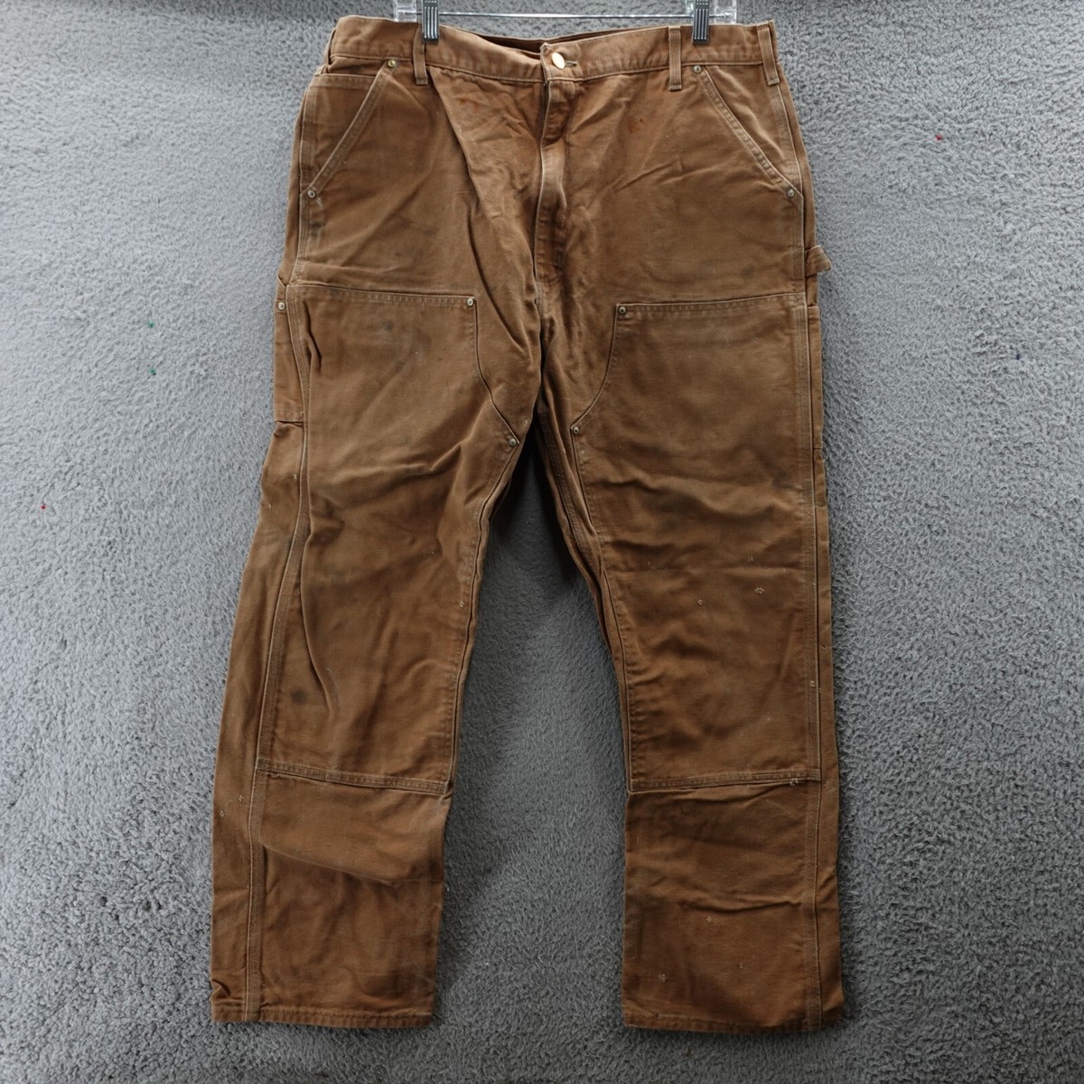 VTG Carhartt B01 BRN Double Knee Carpenter Pants Adult 40X32 Brown