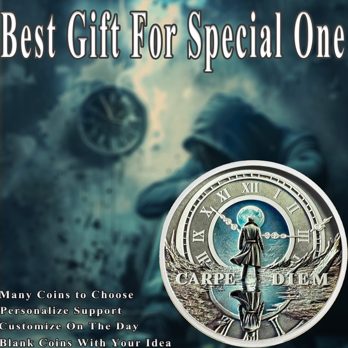 Carpe Diem Token - Stoic Memento Mori Challenge Coin - Seize Time, Make It  Count | eBay