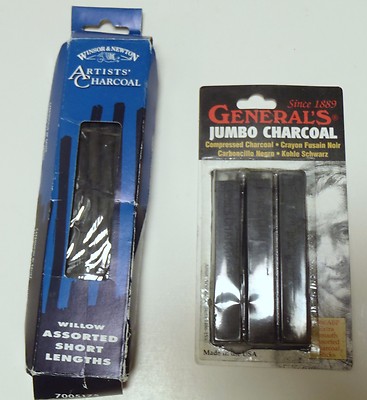 Assorted Artist Charcoal LOT Willow Short & General's Jumbo #960ABP X Smooth
