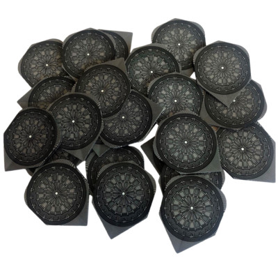30 Dart Flights Flügel 10 Satz edles Grau Standartform Harrows Flights