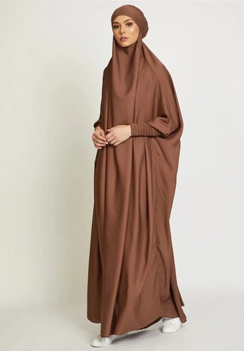 One Piece Full Length Jilbab Khimar with Chunnat sleeves All Color Firdous - Picture 48 of 58