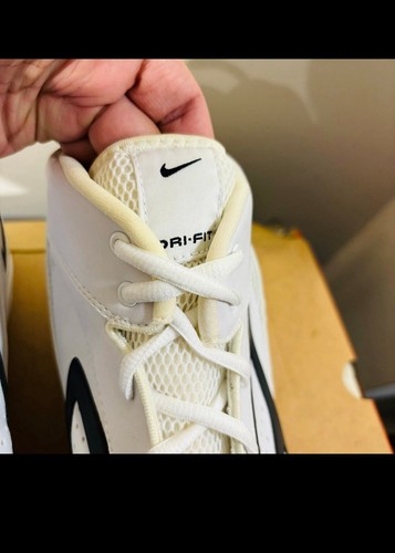 Scarpe da calcio Nike Air Zoom Blade D bianche/nere taglia 15 nuove con scatola (danneggiate) - Foto 10 di 12
