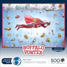 Buffalo Vortex Whimsical 500 Pc Jigsaw Puzzle, Brand New-Sealed Box!