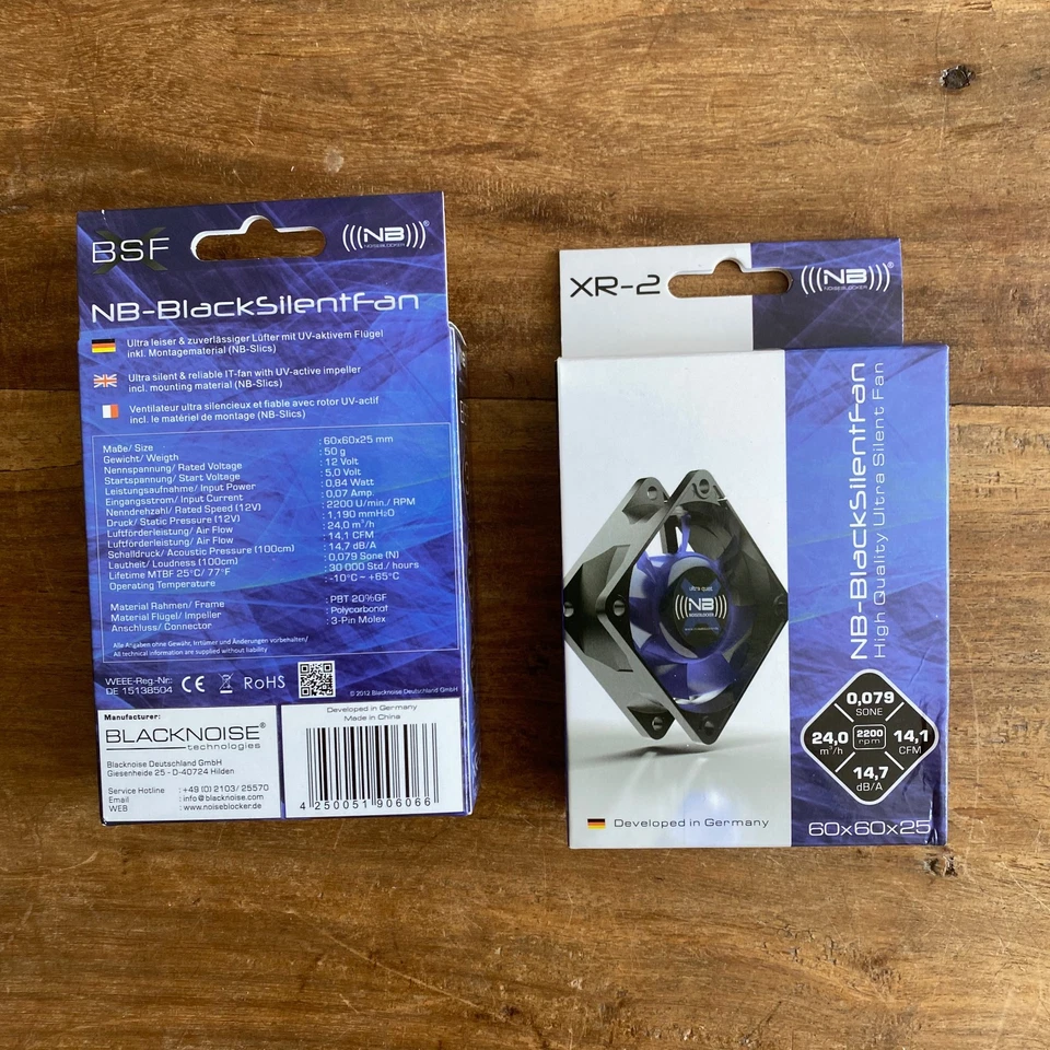 Apple Mac Pro 5.1 A1289 Dual CPU Fans Upgrade XR-2 NoiseBlocker BlackSilentFan - Image 3 of 4