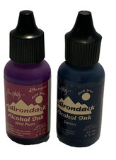 Tim Holtz Adirondack Alcohol Ink Refill WILD PLUM And DENIM Lot Of 2 Inks