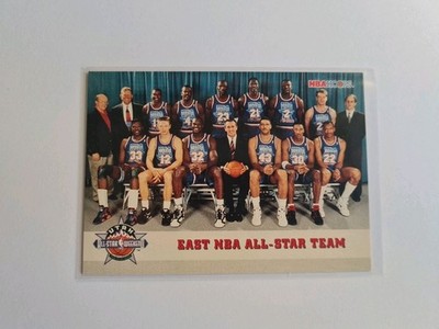 East NBA All-Star Team 1993-94 Hoops #281  Michael Jordan  Shaquille O'Neal 