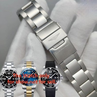 21mm Steel Bracelet Watch Band Oyster Strap Fit Longines HydroConquest L3 Series
