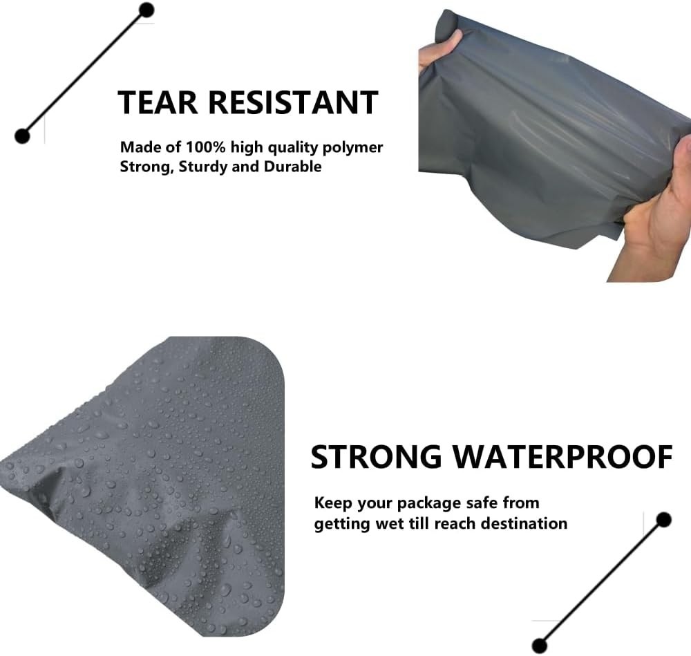 Professional 10 x 17” Grey Shipping Bags - Waterproof & Tamper-Proof Protection — image 6