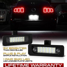 Fking Bright 10-14 Mustang 08-11 Focus 09-18 Flex Led License Plate Lamp Pair