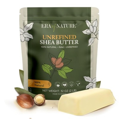 era of nature Organic Unrefined Raw African Ivory White Shea Butter 32oz - Mo...