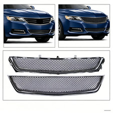 Fits Chevrolet Impala 2014-2020 Front Upper Lower Grille Mesh Style Chrome 2pcs Fits Chevrolet Impala 2014-2020 Front Upper Lower Grille Mesh Style Chrome 2pcs