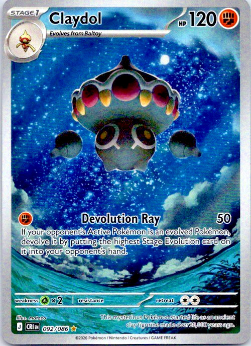 Claydol 92/086 Illustration Rare Chaos Rising Pokemon TCG Cards Near MINT 💎