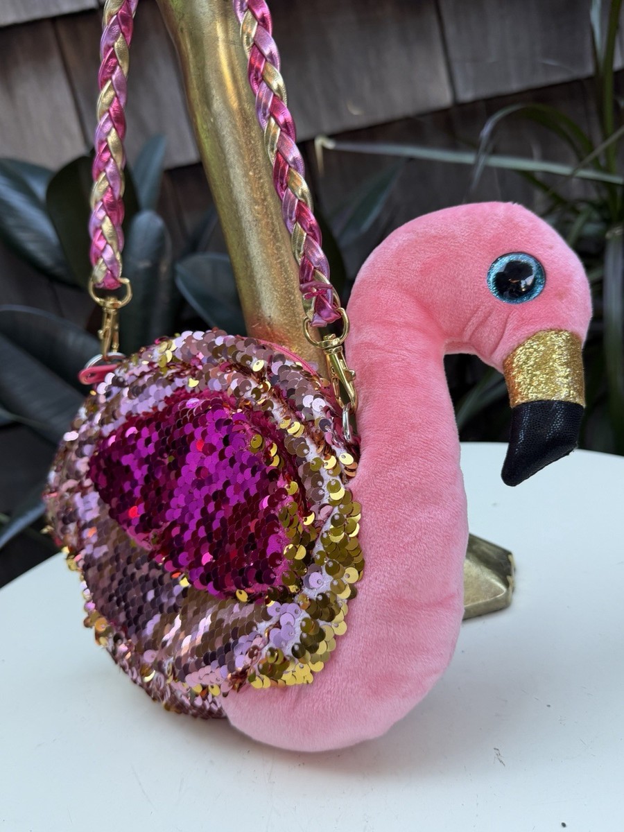Pink Flamingo Sequins Petite Shoulder Bag By Ty Inc 2018 Gilda  View 4