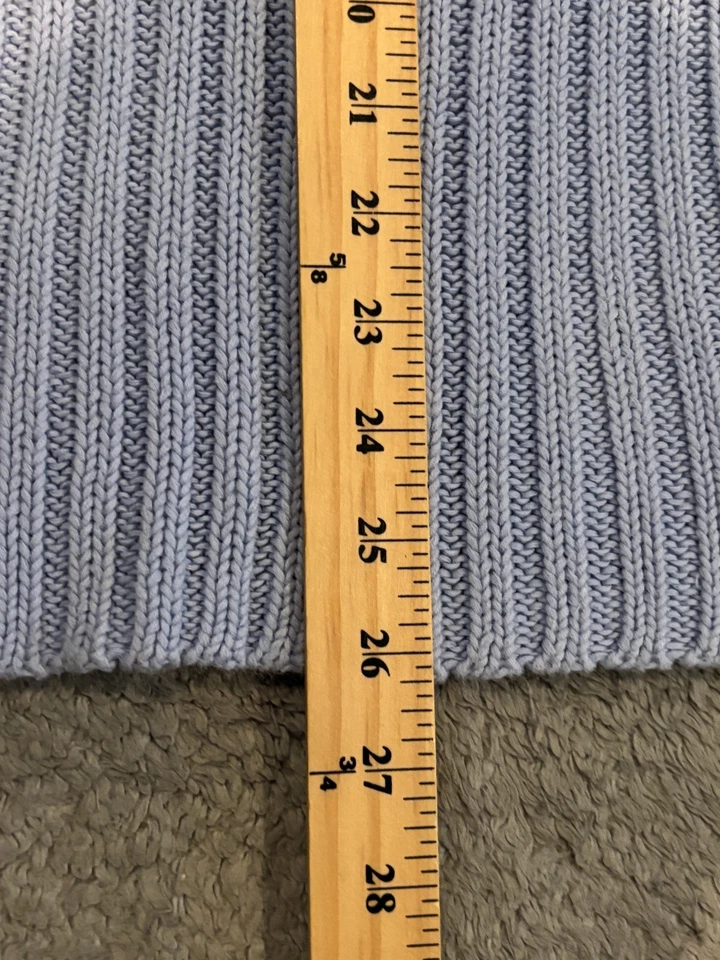 Suéter de cuello alto acanalado New York & Company para mujer pequeño azul manga larga Foto 4 de 4