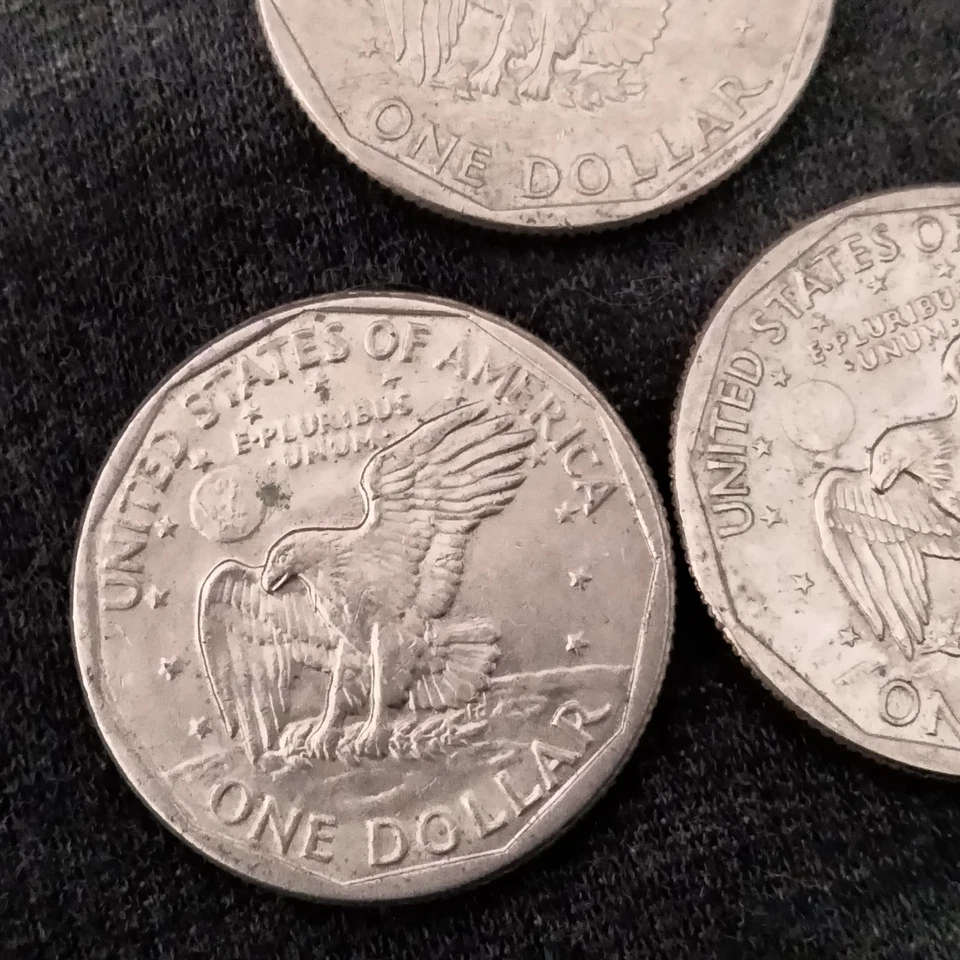 Dólares Susan B Anthony 1979 rellenos (D) marca de ceca múltiples errores Foto 2 de 4