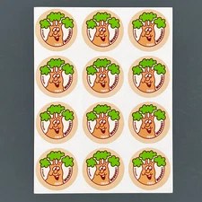 Vintage TREND Stinky Stickers Scratch & Sniff WOOD (Tree) Glossy Sheet