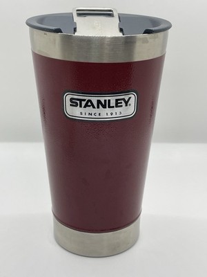Stanley Classic Vacuum Insulated Cold Pint 16 oz Hammertone Dk Red Bottle Opener