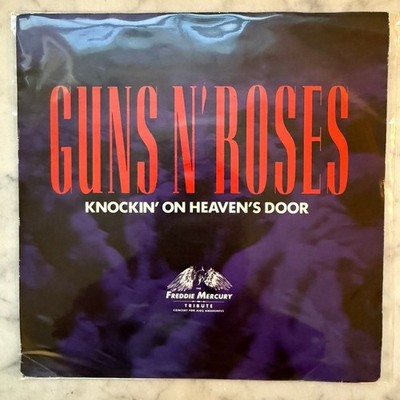 RC82 Guns N Roses  Knockin  On Heaven s Door  7'' EX/EX 1992 GERMAN PRESS- RARE