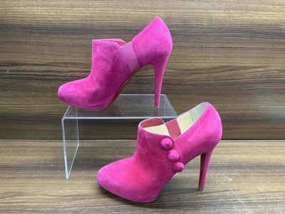 Bottes courtes Christian Louboutin EU:39 US:9 chaussures en daim rose - Photo 1/4