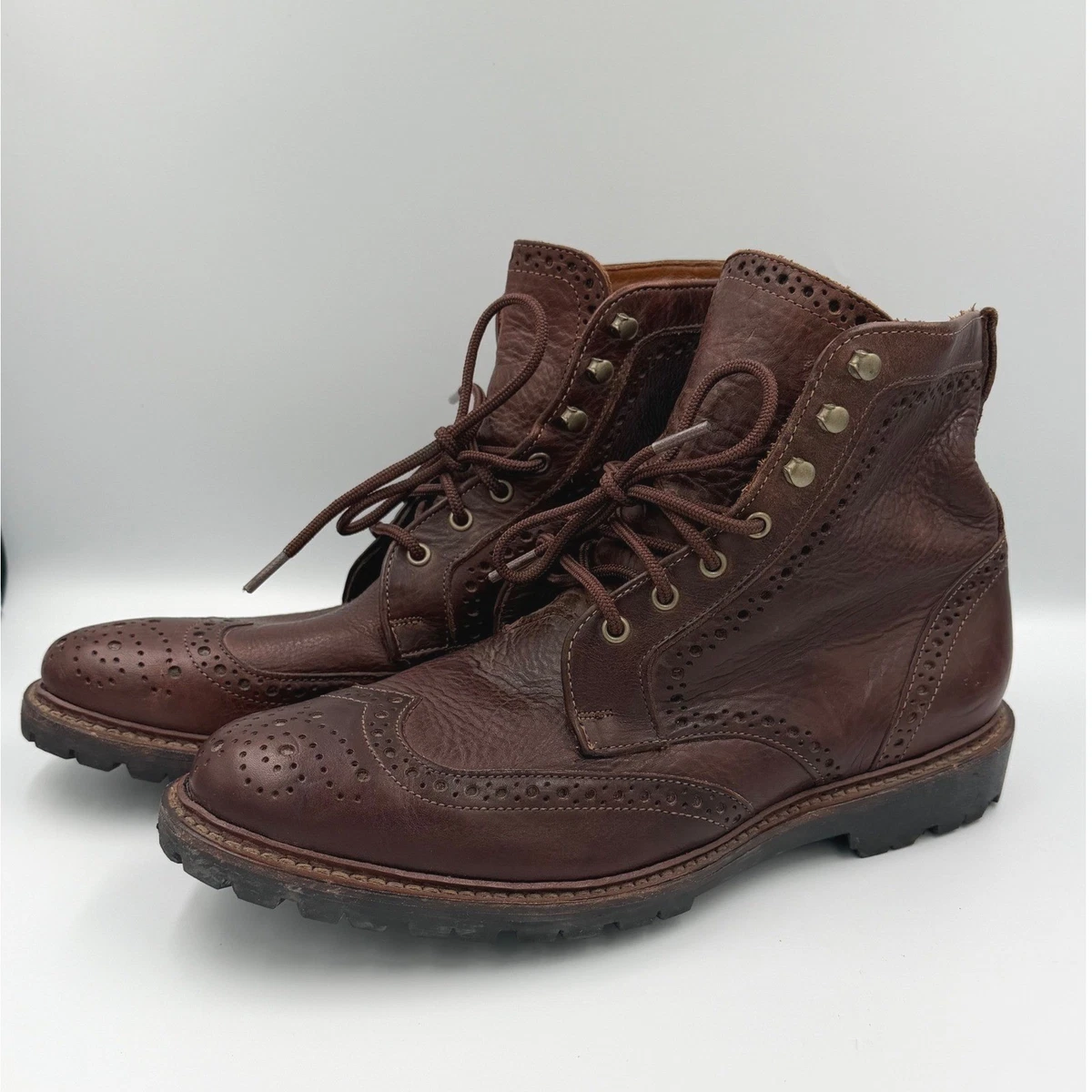 Allen Edmonds Chocolate Brown Leather Lace-Up Ankle Boots Size 11 Men main image 4