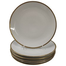 6er Set Kuchenteller Dessertteller Goldrand Zeh Scherzer Rillenrelief 1689