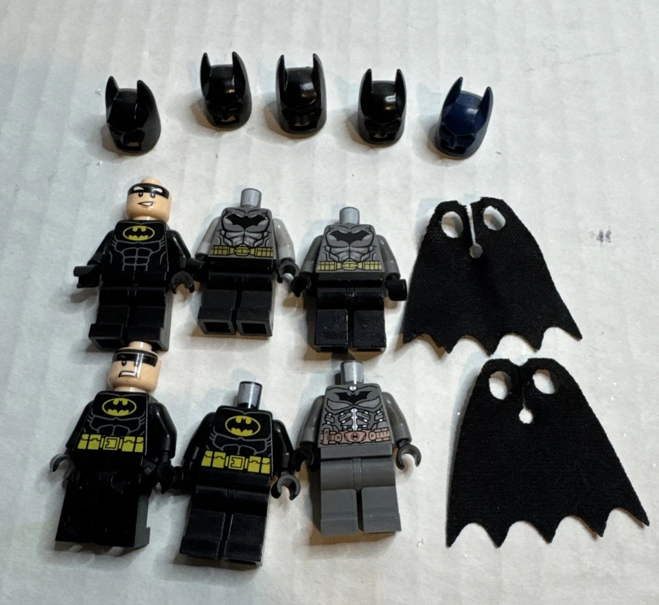 LEGO DC Lote de Minifiguras Batman Mini Figura Con Máscara Y Capa Superhéroe Lote 6 Foto 3 de 4
