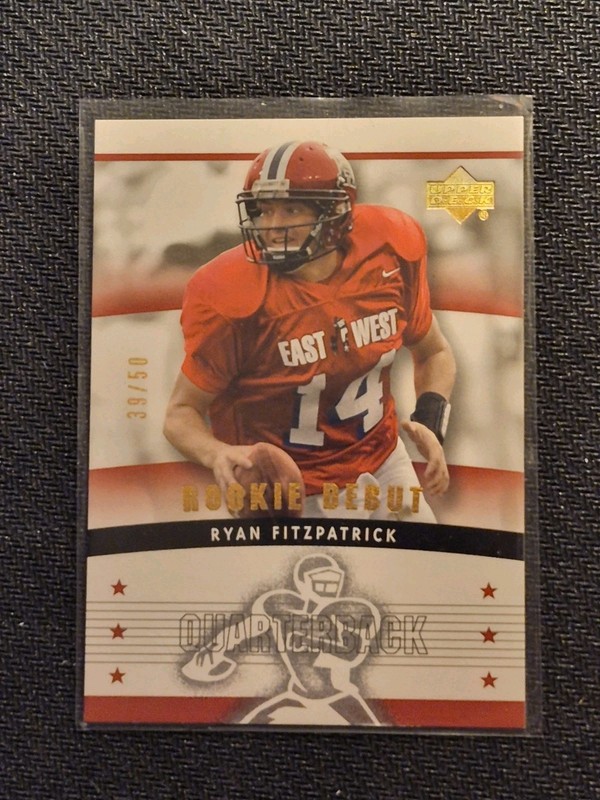 2005 Upper Deck Rookie Debut #173 Ryan Fitzpatrick Gold  39/50 RC