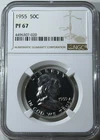 1955 50C Proof Franklin Half Dollar NGC PF67