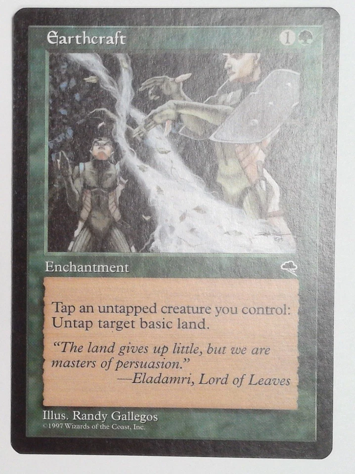 Mtg Earthcraft Tempest Regular 1997 MODERATELY PLAYED - Image 2 of 4