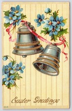 Ringing Bells Forget-Me-Nots Easter Greetings c1911 Oakland CA Postcard