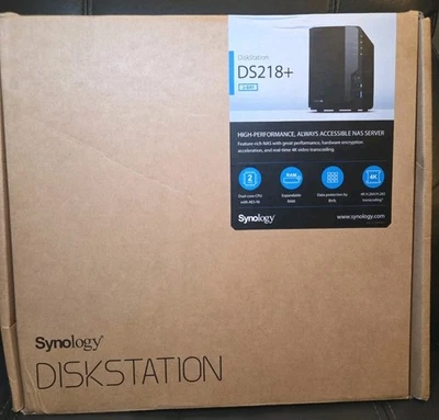 Synology DS218+ DiskStation 2-Bay NAS Diskless (No HDD Included) New In Open Box - Image 1 of 4