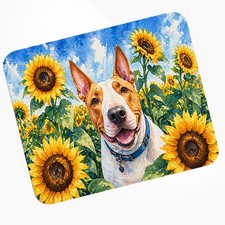 Caroline's Treasures English Bull Terrier in Sunflowers Mouse Pad