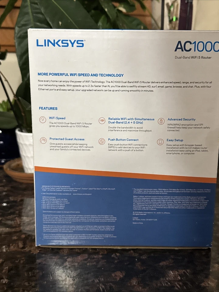 LinkSys AC1000 Dual-Band WiFi 5 Router 1000Mbps NEW - Image 4 of 4