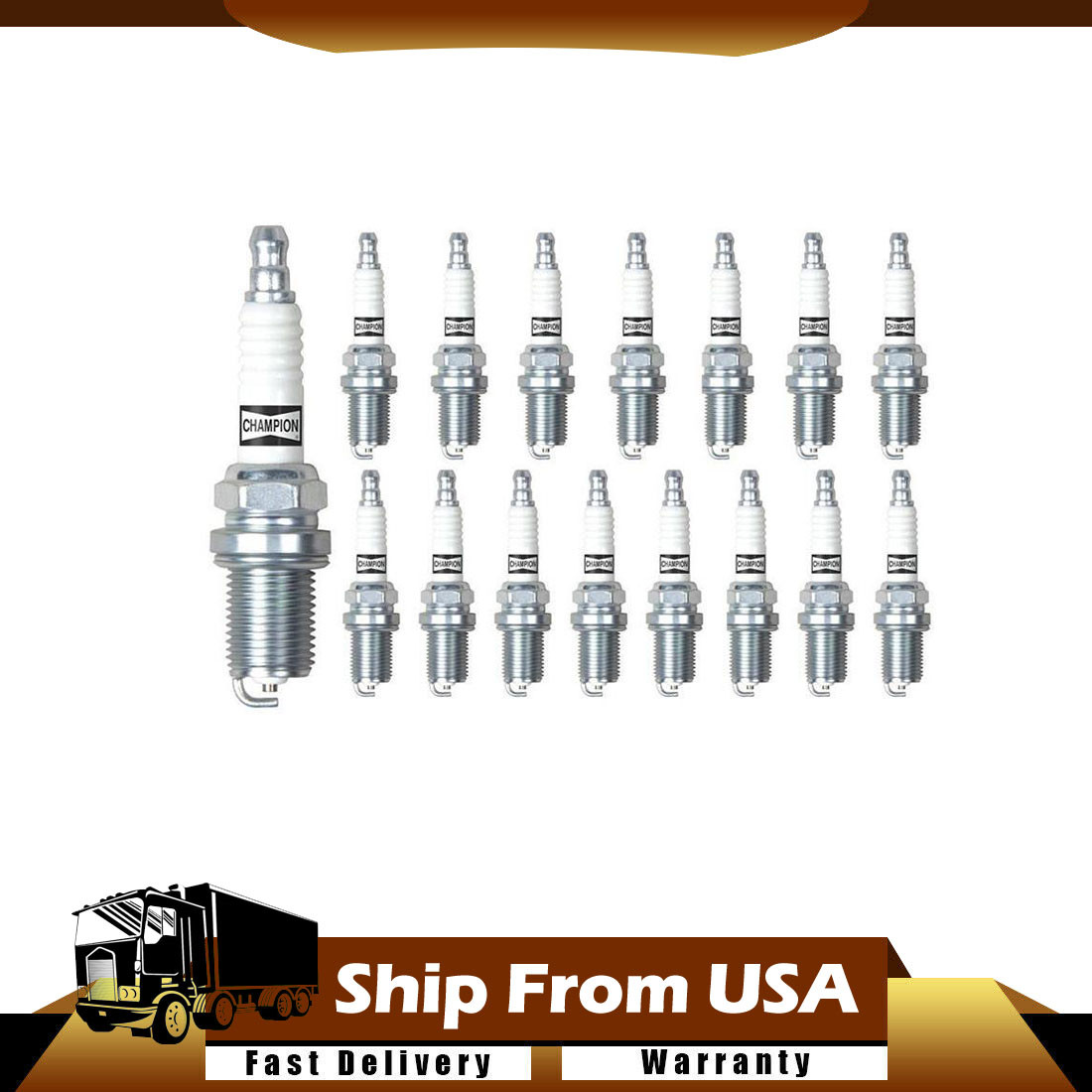 Champion Copper Plus Spark Plug 16Pcs for 2009-2018 Chrysler 300 V8 5.7L Awd