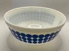 Pyrex Vintage Charm Spot On 403 Blue Polka Dot Bowl Vintage 2 qt