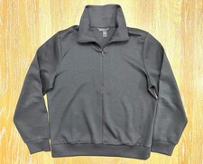 Athleta Allure Sweatshirt Womens Size Medium Black Pullover Mock Neck 1/4 Zip